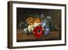 Anemone, White Spirea, Calceolaria and Blue Geranium-Johan Laurentz Jensen-Framed Giclee Print