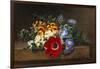 Anemone, White Spirea, Calceolaria and Blue Geranium-Johan Laurentz Jensen-Framed Giclee Print