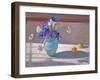 Anemones and a Blue Glass Vase, 1994-Timothy Easton-Framed Giclee Print