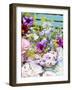 Anemones and Delphiniums in a Teapot-Linda Burgess-Framed Photographic Print