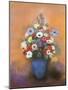 Anemones and lilacs in a blue vase. After 1912-Odilon Redon-Mounted Giclee Print