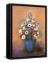 Anemones and lilacs in a blue vase. After 1912-Odilon Redon-Framed Stretched Canvas