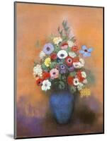 Anemones and lilacs in a blue vase. After 1912-Odilon Redon-Mounted Giclee Print