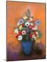 Anemones and Lilacs in a Blue Vase, after 1912-Odilon Redon-Mounted Premium Giclee Print