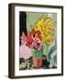 Anemones and Mimosa, 1943 (Oil on Board)-Louis Valtat-Framed Giclee Print