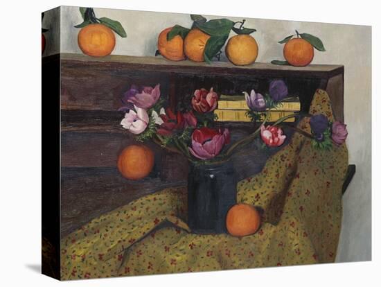 Anemones and Oranges, 1924, 1924-Félix Vallotton-Stretched Canvas