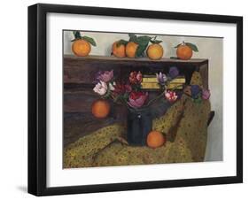 Anemones and Oranges, 1924, 1924-Félix Vallotton-Framed Giclee Print