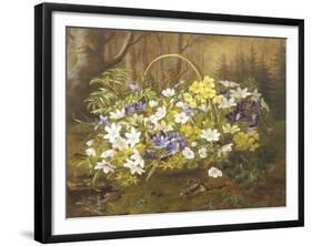 Anemones and Primroses in a Basket-Anthonore Christensen-Framed Giclee Print