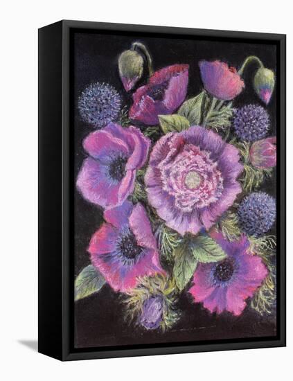 Anemones and thistles, 1998-Margo Starkey-Framed Stretched Canvas