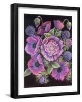 Anemones and thistles, 1998-Margo Starkey-Framed Giclee Print