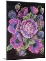 Anemones and thistles, 1998-Margo Starkey-Mounted Giclee Print