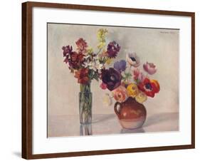 'Anemones and Wallflowers', c1909-Gerard Chowne-Framed Giclee Print