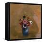 Anémones dans un vase bleu-Odilon Redon-Framed Stretched Canvas