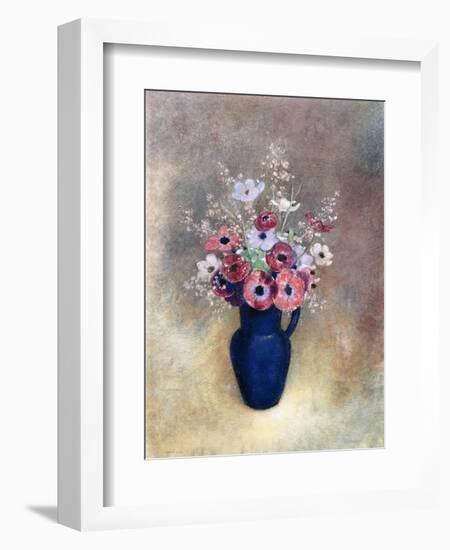 Anemones in a Jug, 1910-15-Odilon Redon-Framed Giclee Print