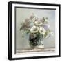 Anemones in Black and White Hatbox-Danhui Nai-Framed Art Print