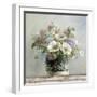 Anemones in Black and White Hatbox-Danhui Nai-Framed Art Print