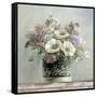 Anemones in Black and White Hatbox-Danhui Nai-Framed Stretched Canvas