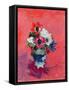 Anemones on a Red Ground, 1992-Diana Schofield-Framed Stretched Canvas