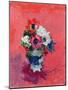 Anemones on a Red Ground, 1992-Diana Schofield-Mounted Giclee Print