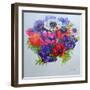 Anemones: Red, White, Pink and Purple-Joan Thewsey-Framed Giclee Print