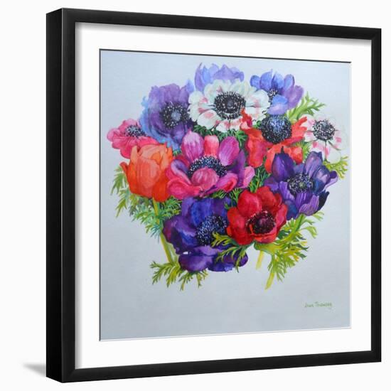 Anemones: Red, White, Pink and Purple-Joan Thewsey-Framed Giclee Print