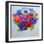 Anemones: Red, White, Pink and Purple-Joan Thewsey-Framed Giclee Print