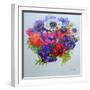 Anemones: Red, White, Pink and Purple-Joan Thewsey-Framed Giclee Print