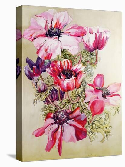 Anemones-Joan Thewsey-Stretched Canvas