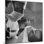 Anesthesiologist Dr. Vincent Collins Watch over Patient Frances Ashplant, After Spinal Anesthesia-Cornell Capa-Mounted Photographic Print