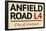 Anfield Road L4 Liverpool Street Sign Poster-null-Framed Poster