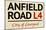 Anfield Road L4 Liverpool Street Sign Poster-null-Mounted Poster
