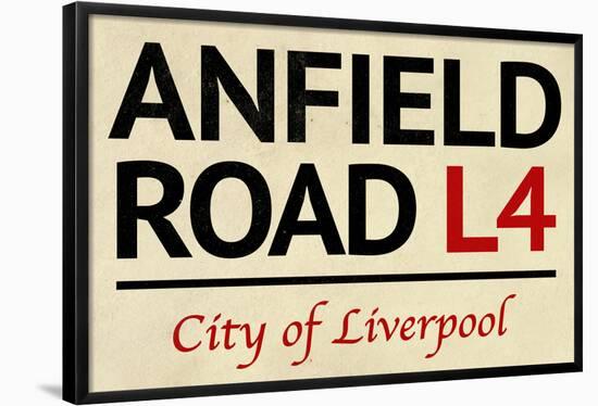 Anfield Road L4 Liverpool Street-null-Framed Poster