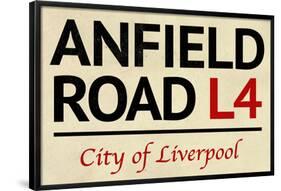 Anfield Road L4 Liverpool Street-null-Framed Poster