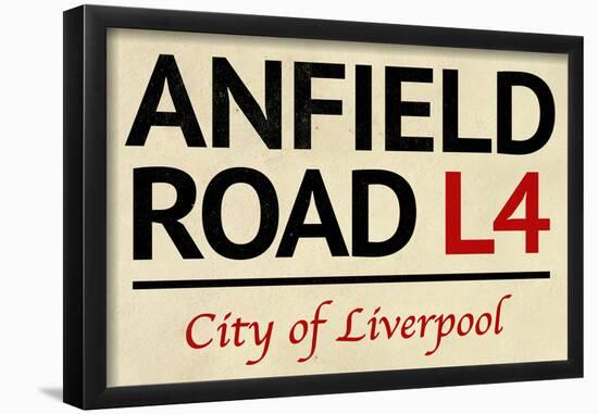 Anfield Road L4 Liverpool Street-null-Framed Poster