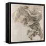 Ange emportant l'Arche d'alliance-Charles Le Brun-Framed Stretched Canvas