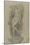 Ange : projet de statue funéraire-Gustave Moreau-Mounted Giclee Print