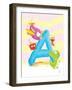 Angel A-Blue Fish-Framed Art Print