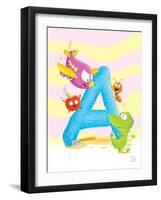 Angel A-Blue Fish-Framed Art Print