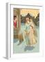 Angel and Little Match Girl-null-Framed Art Print