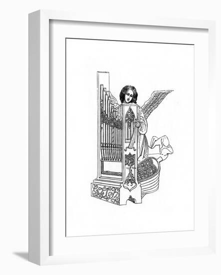 Angel and Organ, Early 16th Century-Henry Shaw-Framed Giclee Print