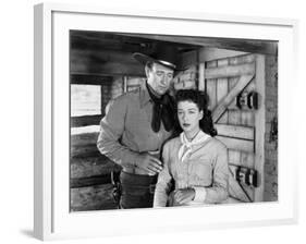 Angel and the Badman, John Wayne, Gail Russell, 1947-null-Framed Photo