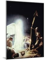 Angel and the Shepherds-Carl Bloch-Mounted Giclee Print