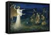 Angel Announcing the Birth of Christ to Shepherds-Robert Leinweber-Framed Stretched Canvas