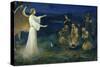 Angel Announcing the Birth of Christ to Shepherds-Robert Leinweber-Stretched Canvas