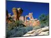 Angel Arch and the Molar in the Salt Creek Valley, Canyonlands National Park, Utah, USA-Bernard Friel-Mounted Photographic Print