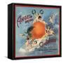 Angel Brand - California - Citrus Crate Label-Lantern Press-Framed Stretched Canvas