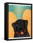 Angel Dog Black-Stephen Huneck-Framed Stretched Canvas