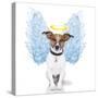 Angel Dog Feather Wings Aura Nimbus-Javier Brosch-Stretched Canvas