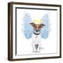 Angel Dog Feather Wings Aura Nimbus-Javier Brosch-Framed Premium Photographic Print