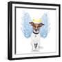 Angel Dog Feather Wings Aura Nimbus-Javier Brosch-Framed Premium Photographic Print